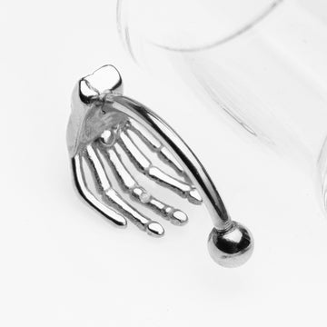 Detail View 1 of Skeleton Hand of Death Curved Barbell